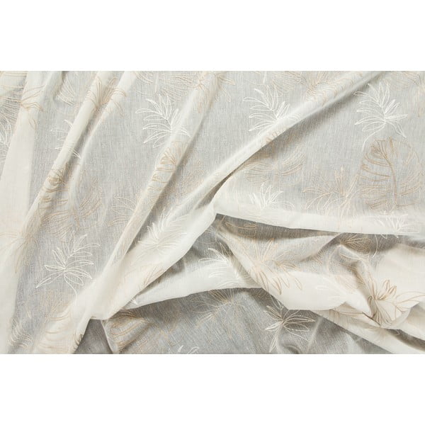 Bež prosojna zavesa 140x260 cm Cybele – Mendola Fabrics-image-1