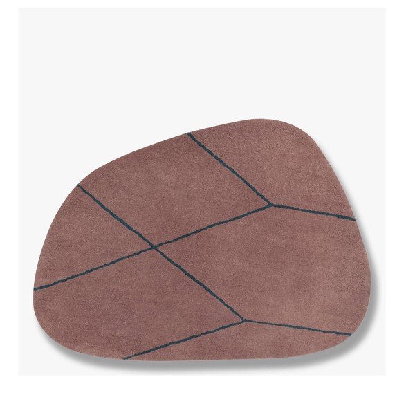 Rožnata volnena preproga 120x154 cm Shape - Mette Ditmer Denmark