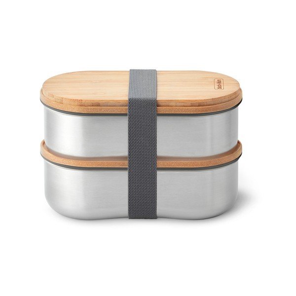 Posoda za malico 2 kos s predeli Bento – Black + Blum