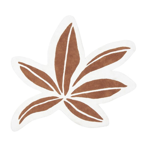 Rjava otroška preproga 140x120 cm Tropical Leaf – Lilipinso