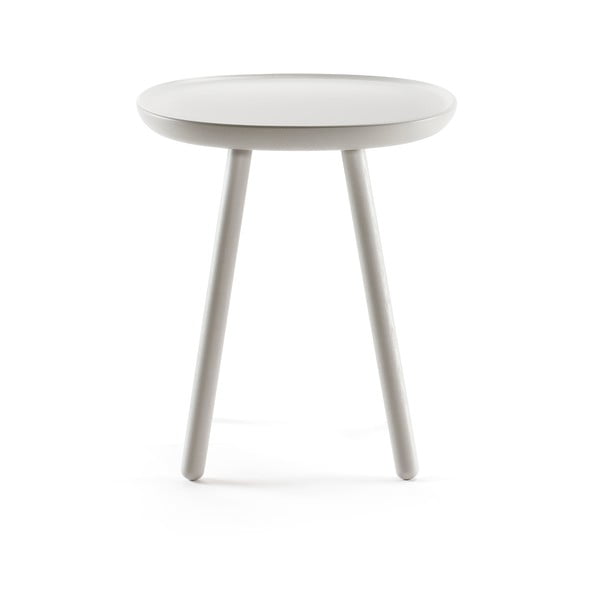 Siva stranska mizica iz masivnega lesa EMKO Naïve, ø 45 cm-image-2