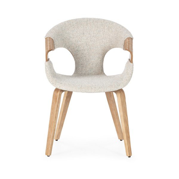 Bež oblazinjeni jedilni stoli v kompletu z nasloni za roke 2 ks Elif – MOME-image-2