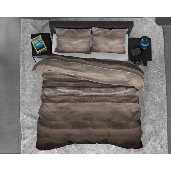 Rjava flanelna posteljnina Sleeptime Marcus Taupe, 140 x 220 cm