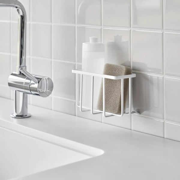 Belo kovinsko držalo za detergent z namestitvijo brez vrtanja Film Hook – YAMAZAKI-image-2