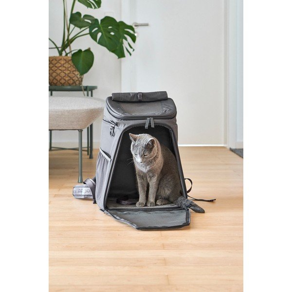 Temno siv nahrbtnik za hišne ljubljenčke 27x35 cm Zaino Asphalt – MiaCara-image-1