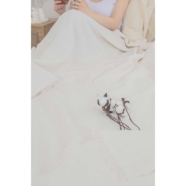 Kremno belo pregrinjalo 240x220 cm Marla  – Mijolnir-image-1