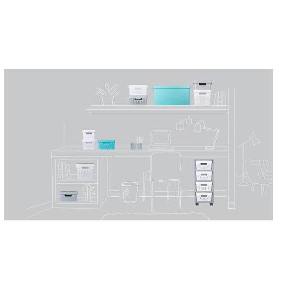 Bel/siv plastičen regal na koleščkih 29,5x65,5 cm Infinity – Curver-image-4