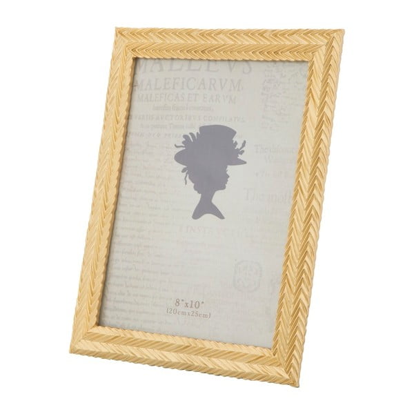 Rumeni okvir za fotografije v okvirju iz smole Mauro Ferretti Stick Glam, 25,3 x 30,5 cm