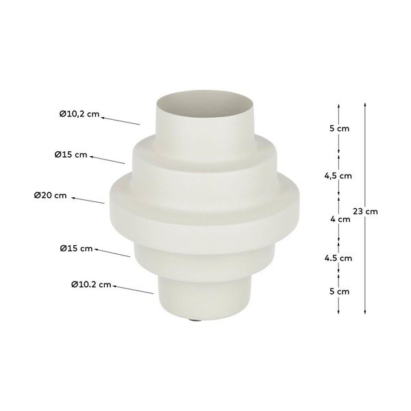 Bež jeklena vaza (višina 23 cm) Velia – Kave Home-image-4