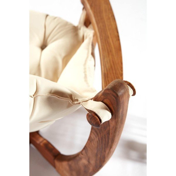 Kremno bel vrtni fotelj iz masivnega lesa Relax – Floriane Garden-image-1