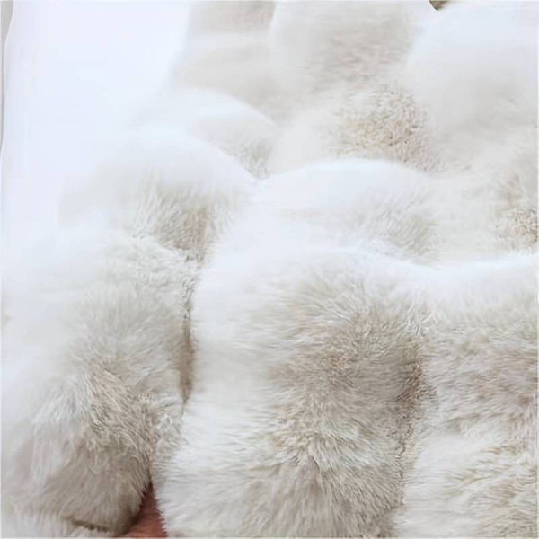 Bela pralna okrogla preproga ø 80 cm Bubble White – Mila Home-image-4