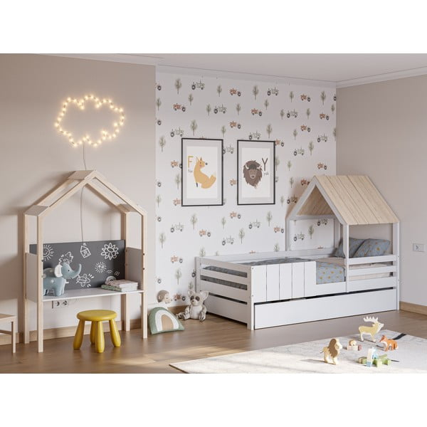 Bel otroški predal za pod posteljo 90x190 cm Valka – Marckeric-image-1