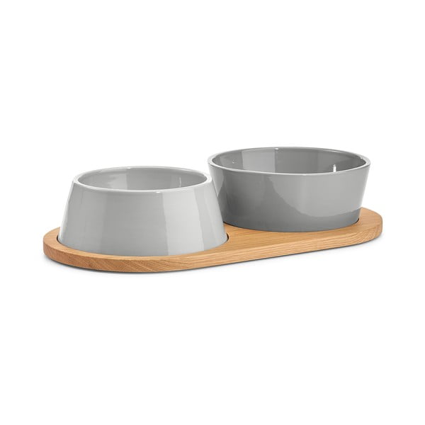 Porcelanaste posode za hrano v kompletu 2 ks ø 17 cm Doppio Concrete S/M – MiaCara-image-3