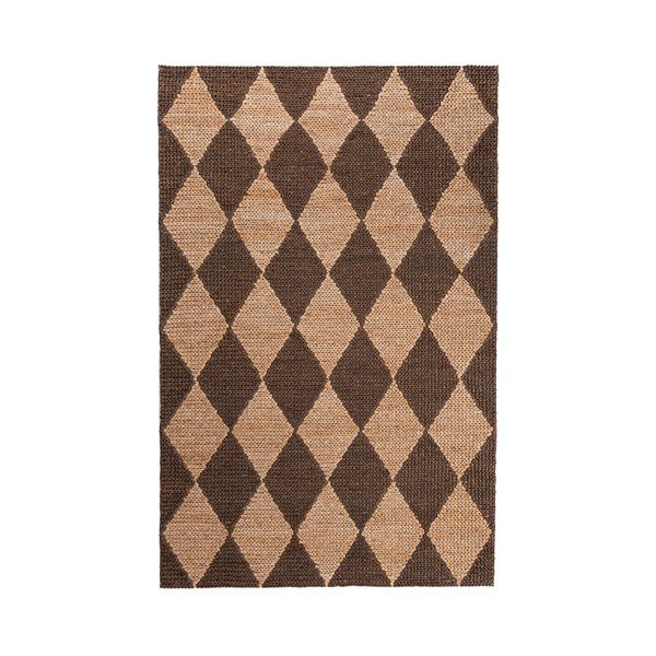 Ročno tkana preproga iz mešanice jute v rjavi in naravni barvi 160x230 cm Effie Diamond – Flair Rugs