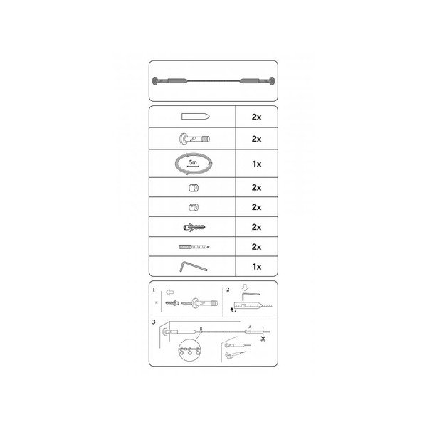 Raztegljiva kovinska vitražna palica Race – Gardinia-image-2