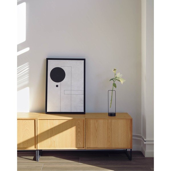 TV omarica v hrastovem dekorju v naravni barvi 112x51x42 cm Taiana – Kave Home-image-2