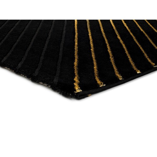 Črna preproga Universal Gold Stripes, 140 x 200 cm-image-2