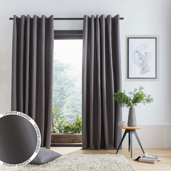 Sive zavese v kompletu 2 kom 229x168 cm Pinsonic - Catherine Lansfield-image-4