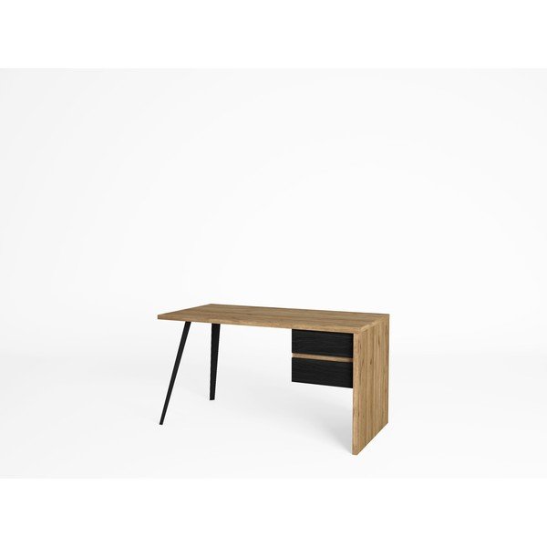 Pisalna miza z mizno ploščo v hrastovem dekorju 69x136 cm Eliot – Marckeric-image-3