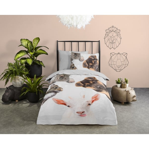 Enojna podaljšana bombažna otroška posteljnina 140x220 cm Semmie – Good Morning-image-1