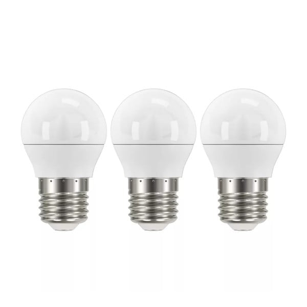 LED žarnice v kompletu 3 ks s toplo svetlobo z žarnico E27, 5 W – EMOS