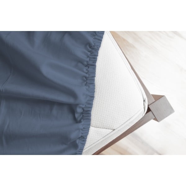 Modra napenjalna flanelna rjuha 90x200 cm – Good Morning-image-1