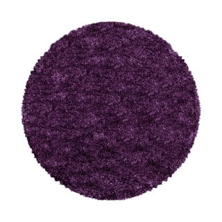 Temno vijolična okrogla preproga ø 160 cm Fluffy – Ayyildiz Carpets