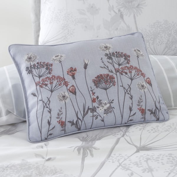 Roza in siva blazina Catherine Lansfield Meadowsweet Floral, 30 x 40 cm-image-1