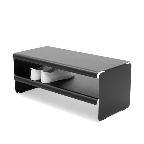 Črna jeklena omarica za čevlje 71,5x28x31 cm Linea – Spinder Design-image-4