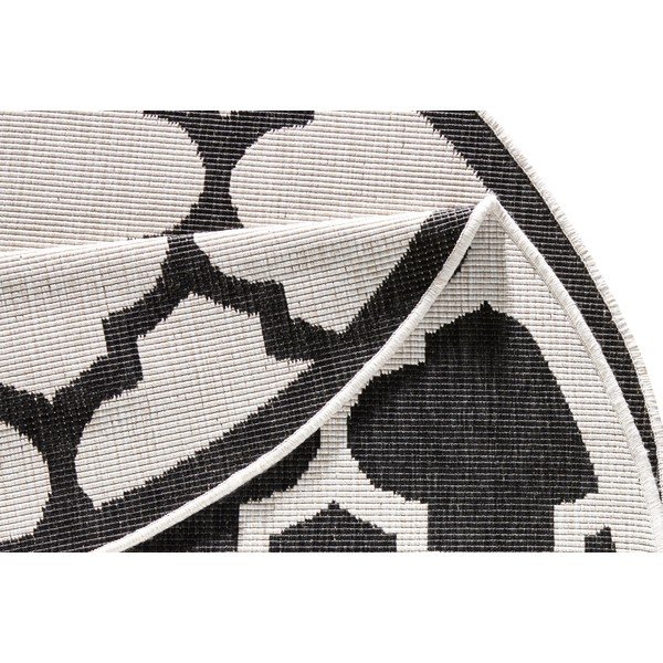 Črno-krem zunanja preproga NORTHRUGS Palermo, ⌀ 200 cm-image-4