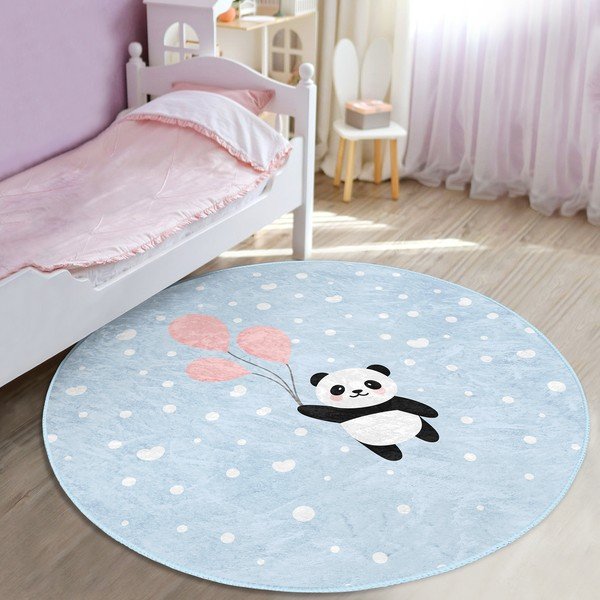 Svetlo modra otroška preproga ø 80 cm Comfort – Mila Home-image-1