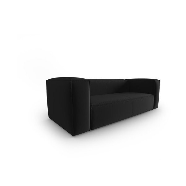 Črna žametna sedežna garnitura 200 cm Mackay – Cosmopolitan Design-image-2
