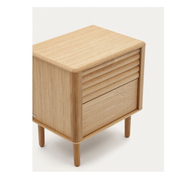 Nočna omarica v hrastovem dekorju Lenon – Kave Home-image-4