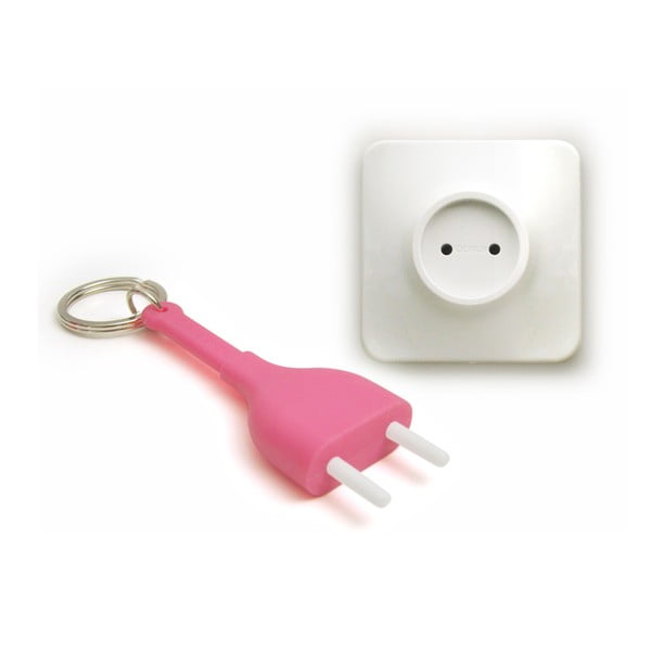 Komplet 2 obešalnikov Unplug, roza