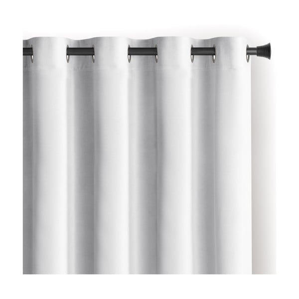 Bela žametna zavesa za delno zatemnitev 140x270 cm Eyelets – Restilo