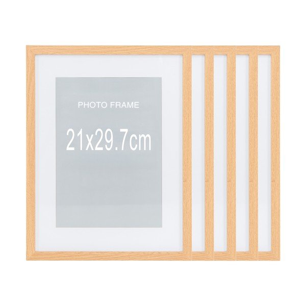 Okvirji v kompletu 5 ks v naravni barvi 21x30 cm Marbella – House Nordic