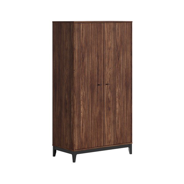 Garderobna omara v orehovem dekorju v temni naravni barvi 100x190,5x55 cm Ilyas – Vipack