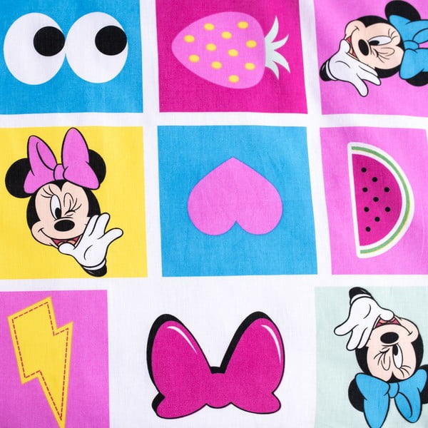 Rožnata bombažna otroška posteljnina za otroško posteljico 100x135 cm Minnie "Sweet" – Jerry Fabrics-image-4