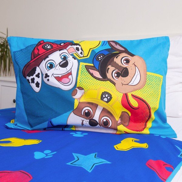 Modra bombažna otroška posteljnina za otroško posteljico 100x135 cm Paw Patrol "Pawsome days ahead" – Jerry Fabrics-image-3