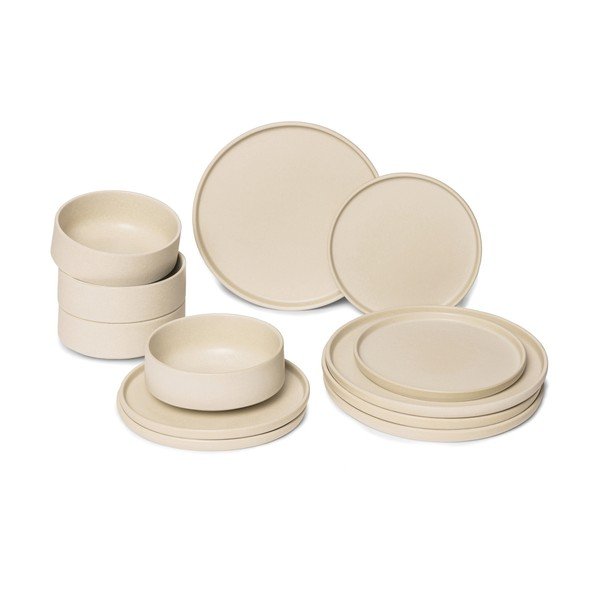 12-delni set krem lončene posode Bonami Selection Malia