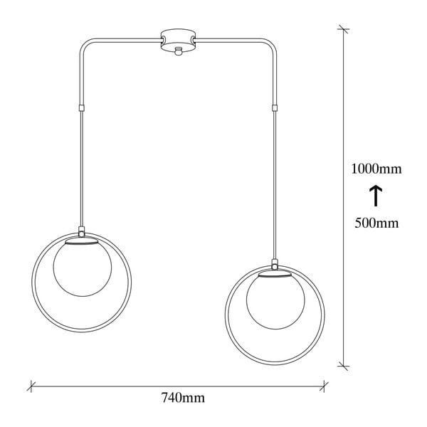 Črna kovinska viseča svetilka Opviq lights Flovena-image-2