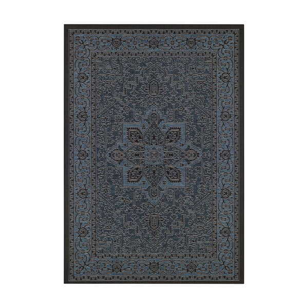 Črno-modra zunanja preproga NORTHRUGS Anjara, 160 x 230 cm