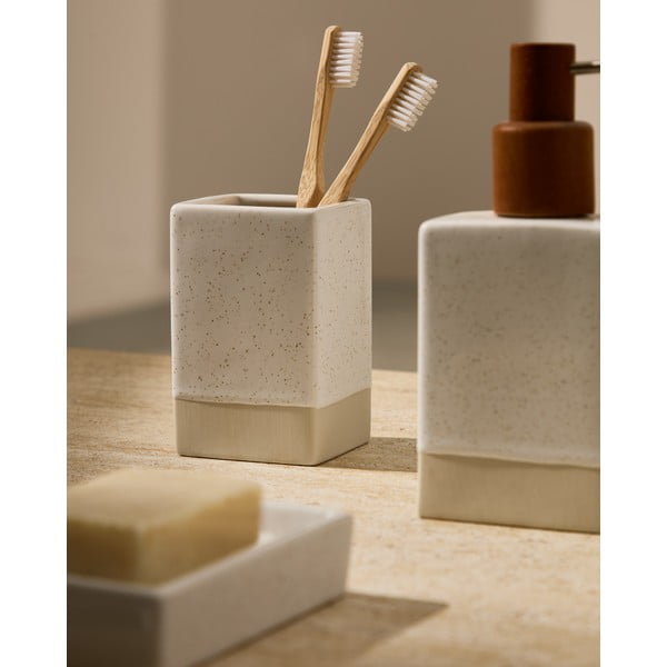 Kremno bel keramičen podstavek za milo Careli – Kave Home-image-4