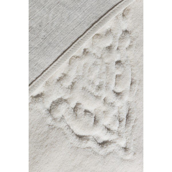 Kremno bele kopalniške preproge v kompletu 2 kos 100x60 cm - Foutastic-image-1