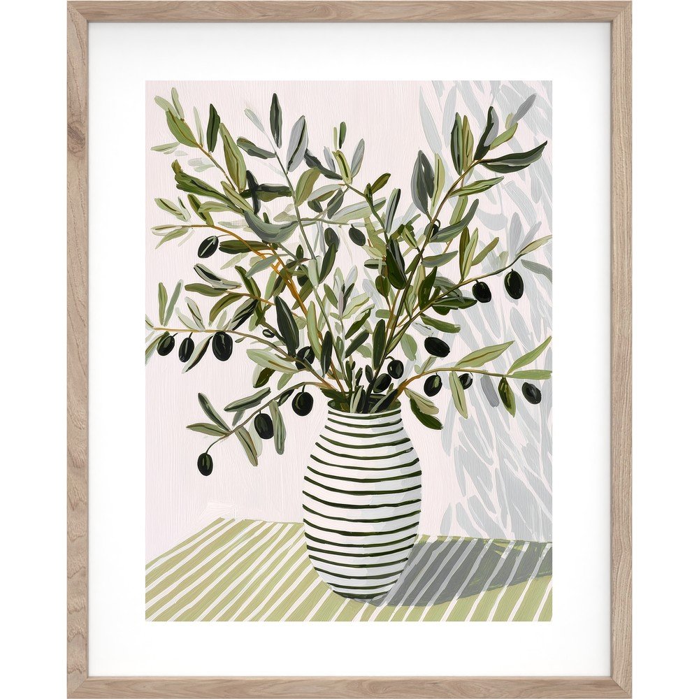 Tiskana slika z okvirjem 40x50 cm Olive Bunch II