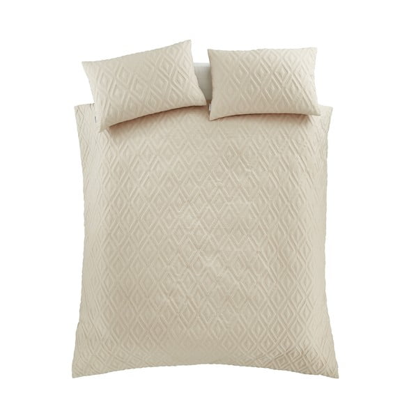 Bež podaljšana posteljnina za zakonsko posteljo 230x220 cm Jacob Geo – Catherine Lansfield