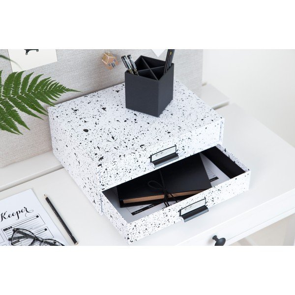 Črno-bel predalnik z 2 predali Bigso Box of Sweden Birger-image-2