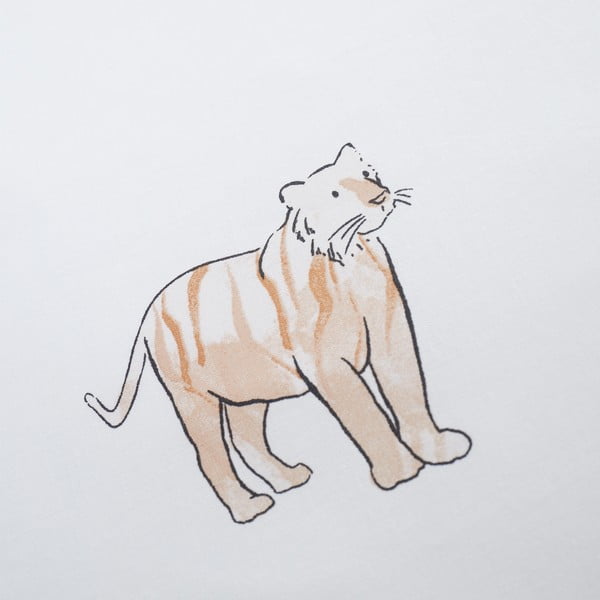 Bela napenjalna enojna bombažna otroška rjuha 90x190 cm Zoo Animals – Bianca-image-2