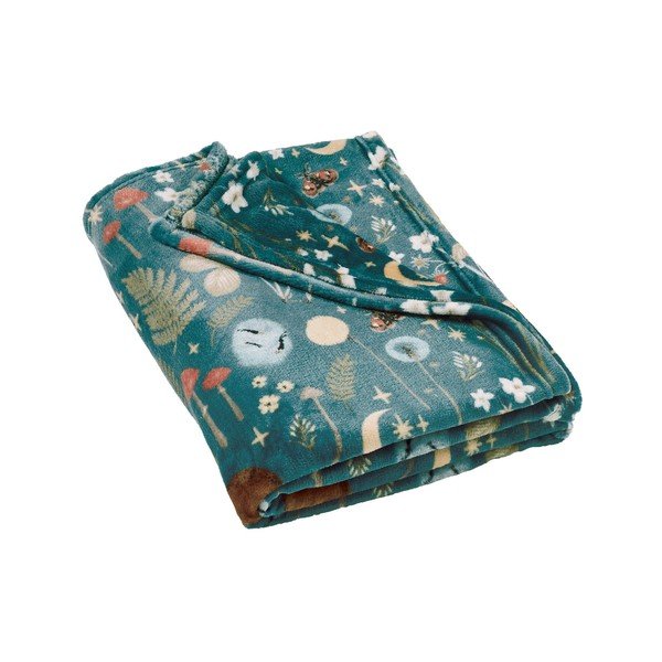 Zelena odeja iz mikropliša 130x170 cm Enchanted Twilight Animals – Catherine Lansfield