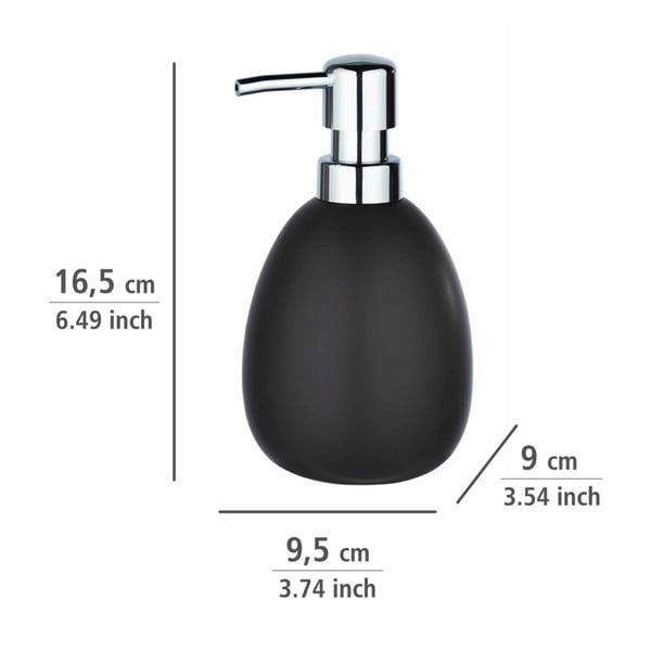Črn keramični dozirnik za milo Wenko Polaris-image-3